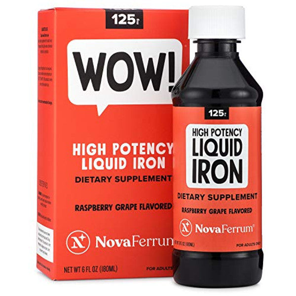 NovaFerrum 125 High Potency Liquid Iron Supplement For Adults, 6 Fl Oz