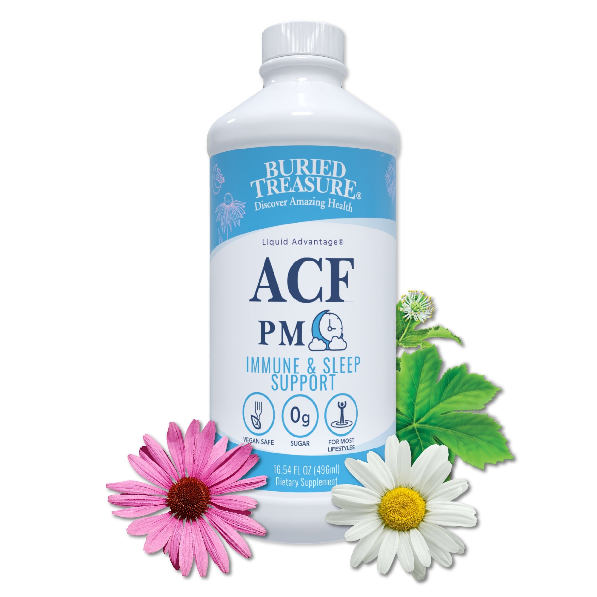 Buried Treasure Liquid Nutrients®  ACF PM – Melatonin-Free Liquid Nighttime Sleep Support