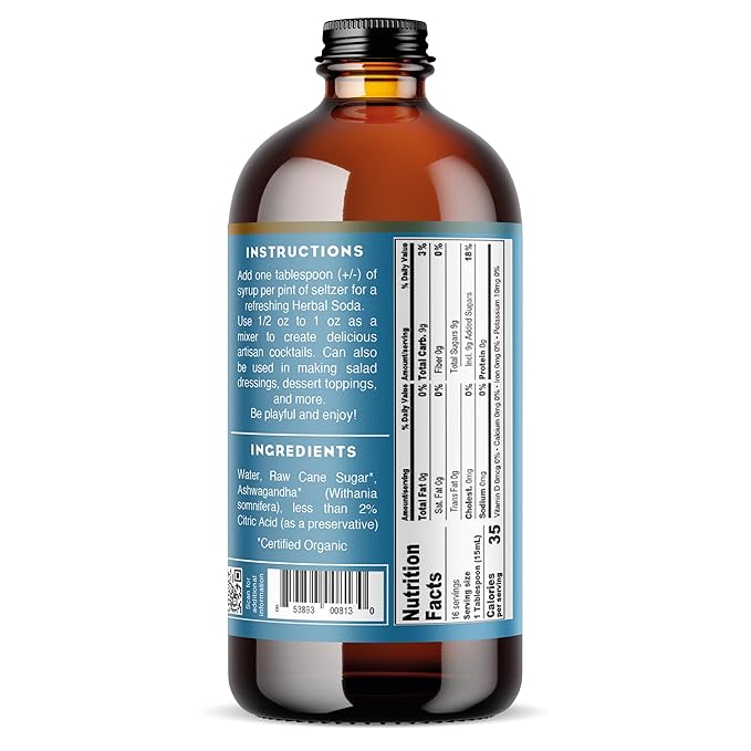Ashwagandha Simple Syrup - Certified Organic