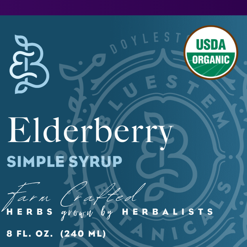 Elderberry Simple Syrup - Certified Organic