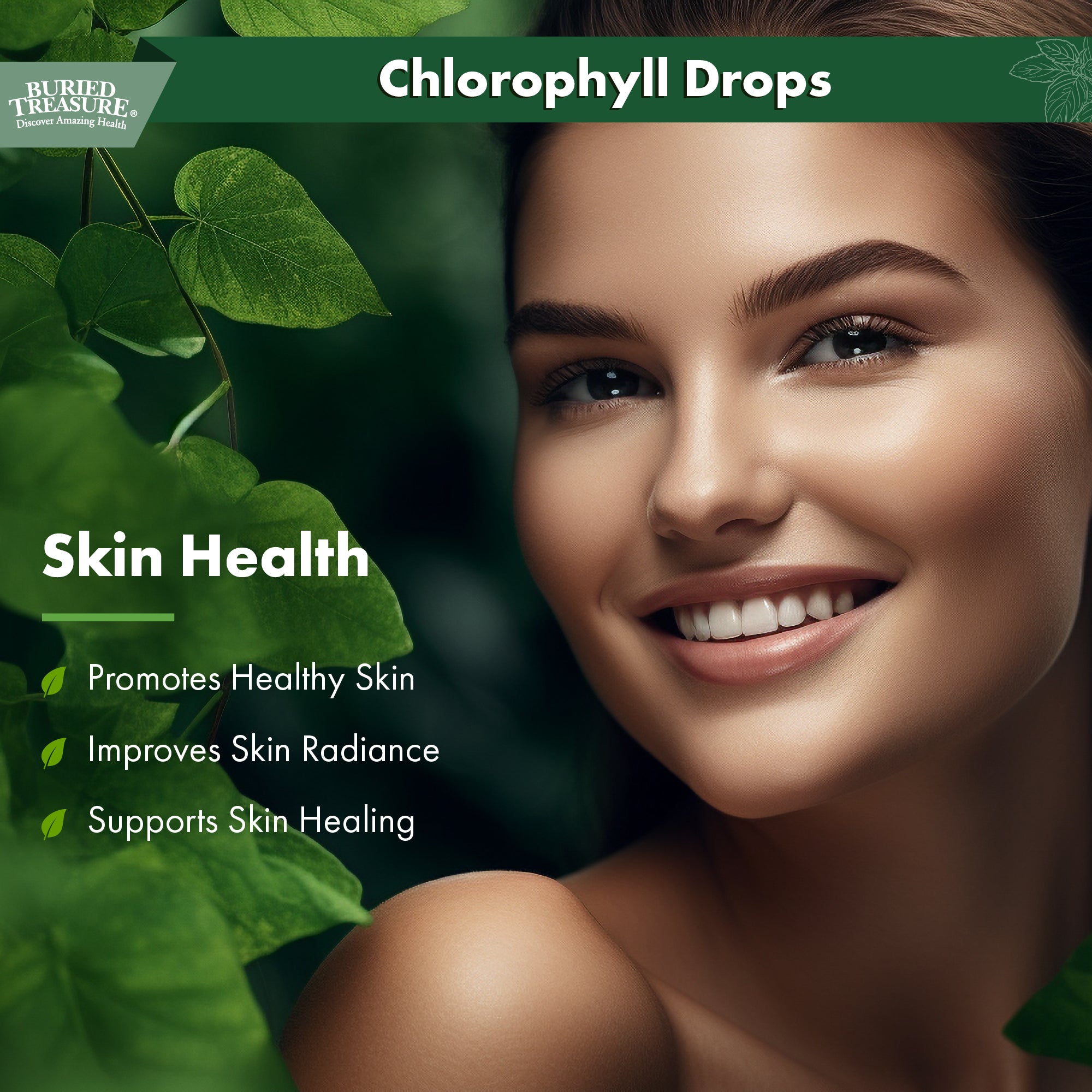Buried Treasure Liquid Nutrients Chlorophyll Drops, 50 mg per Serving, 2 oz (30 Servings)