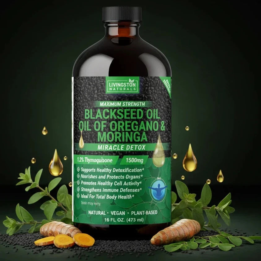 Organic Black Seed Oil with Oil of Oregano & Moringa – Maximum Strength Liquid Formula