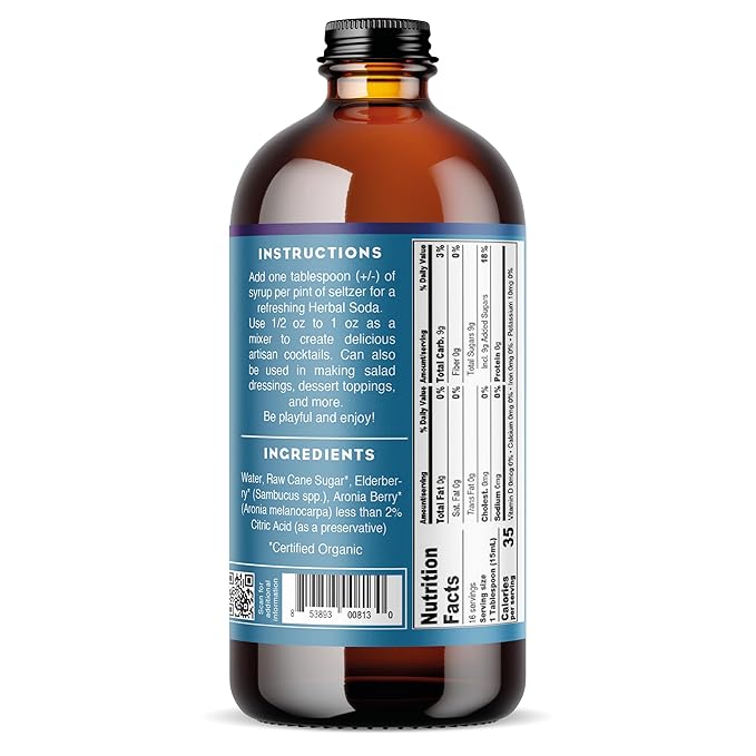 Elderberry Simple Syrup - Certified Organic
