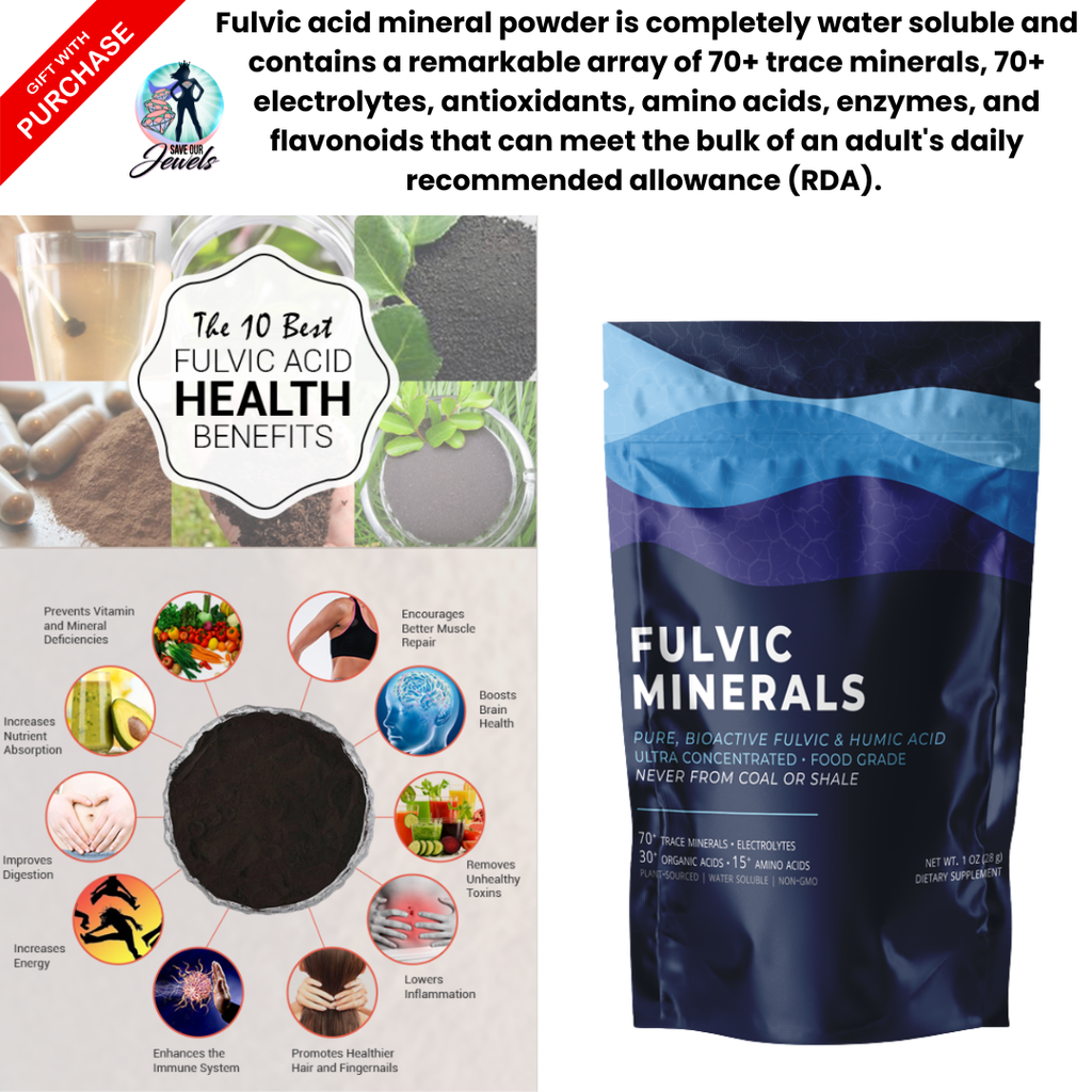 Fulvic Acid Mineral Liquid & Powder - Chelates Heavy Metals, 70+ Minerals & Electrolytes