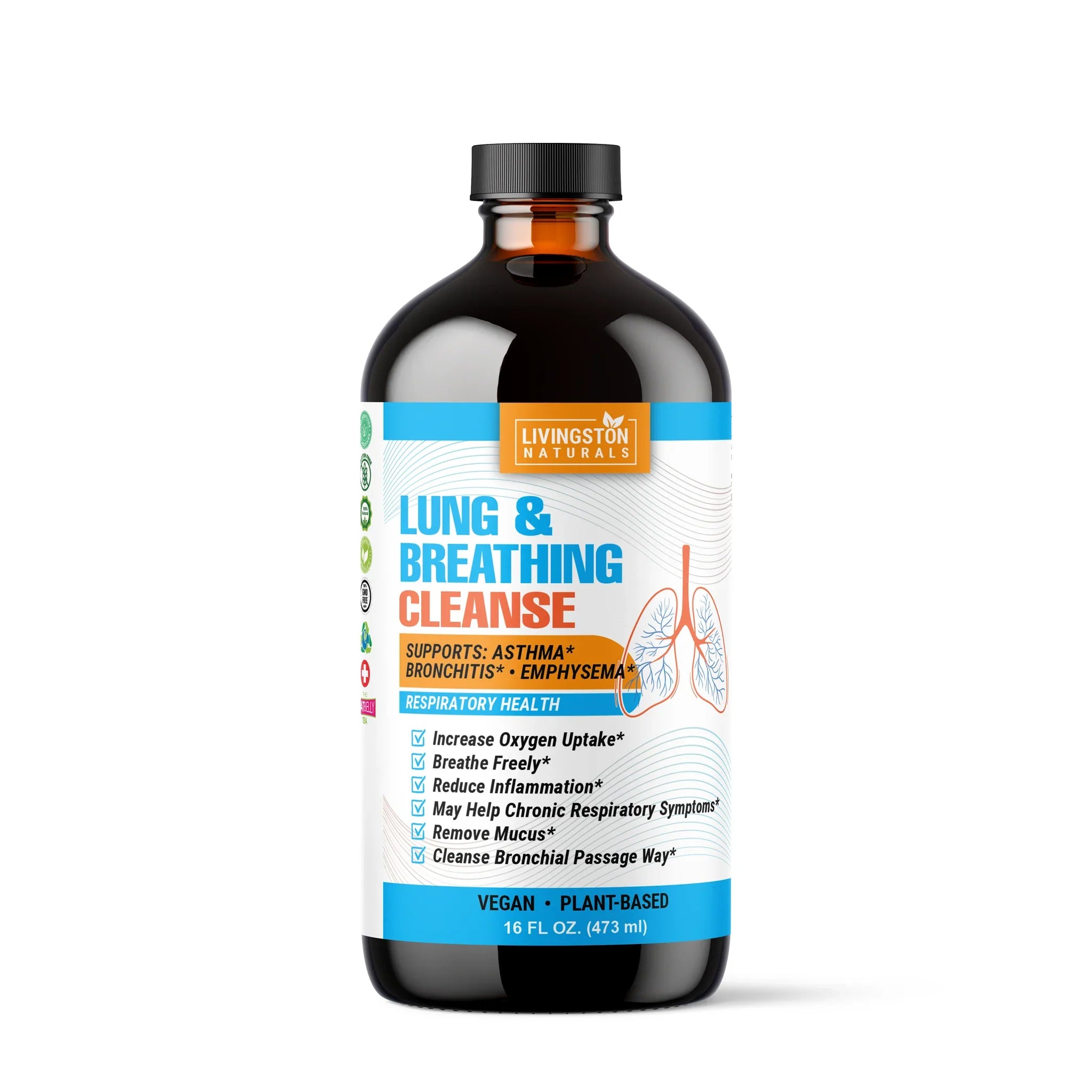 Lung & Breathing Cleanse – Organic Herbal Respiratory Support Tonic