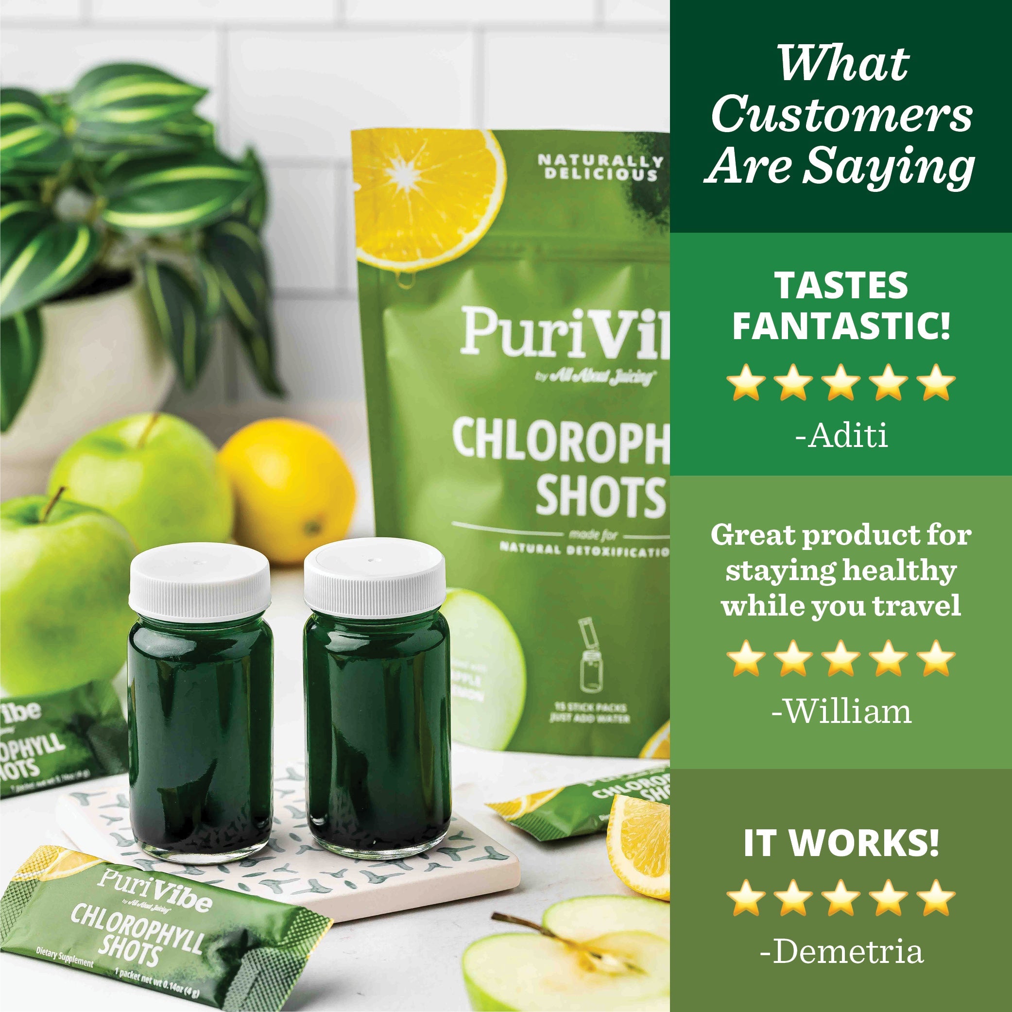 PuriVibe Chlorophyll & Lemon Juice Shots