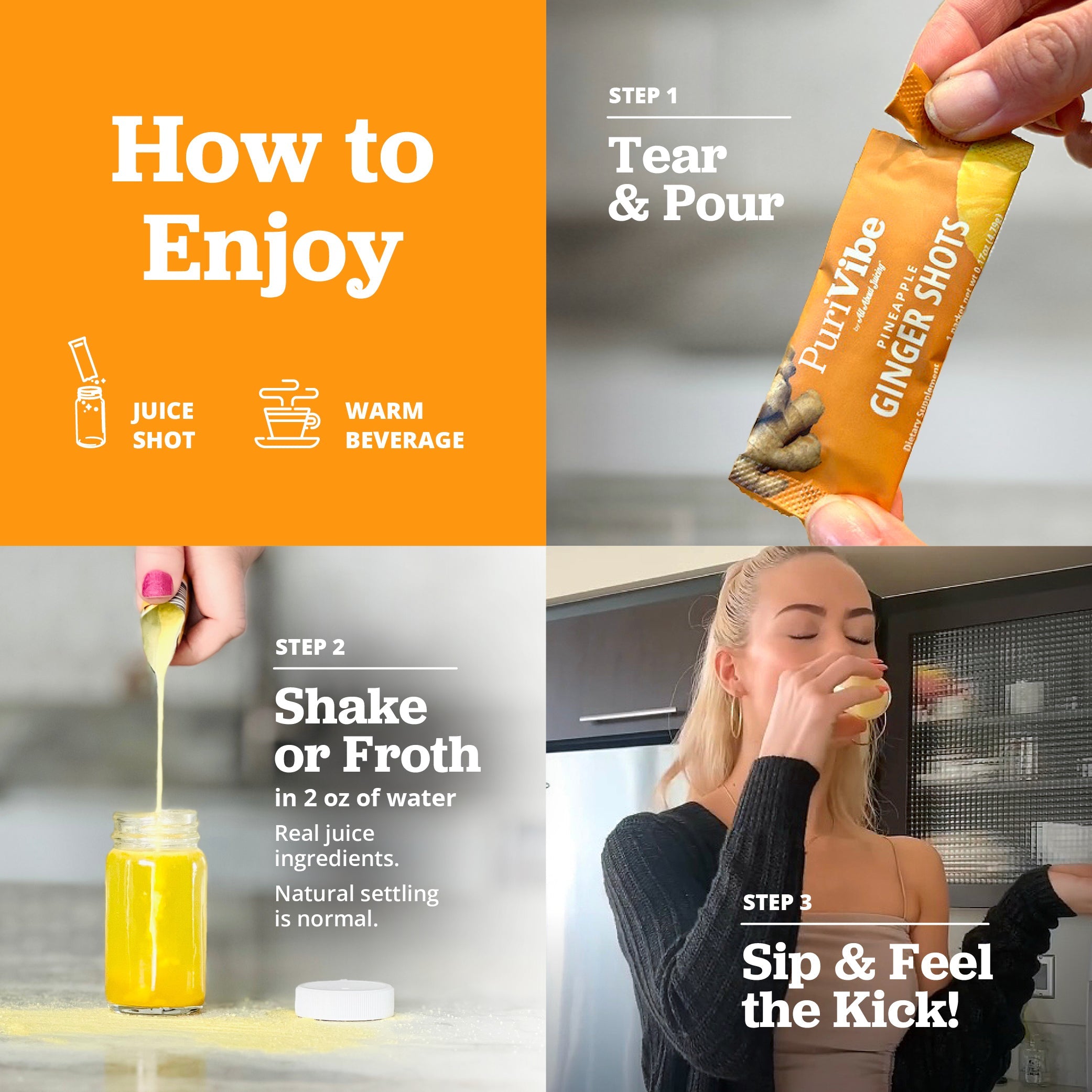 PuriVibe Pineapple Ginger Shots