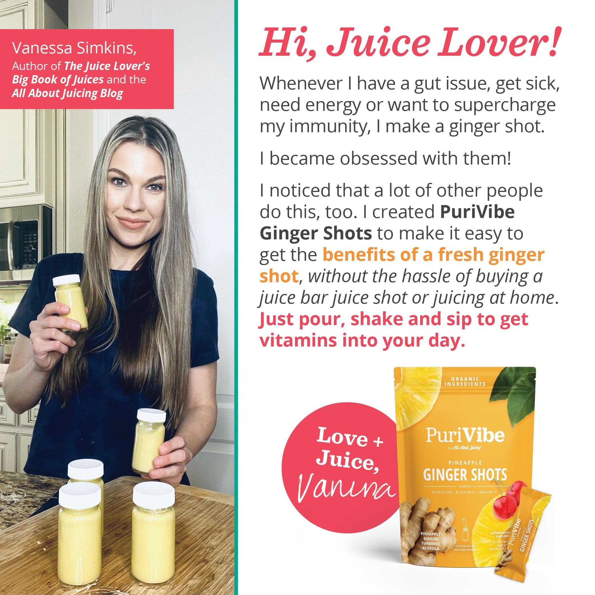 PuriVibe Pineapple Ginger Shots