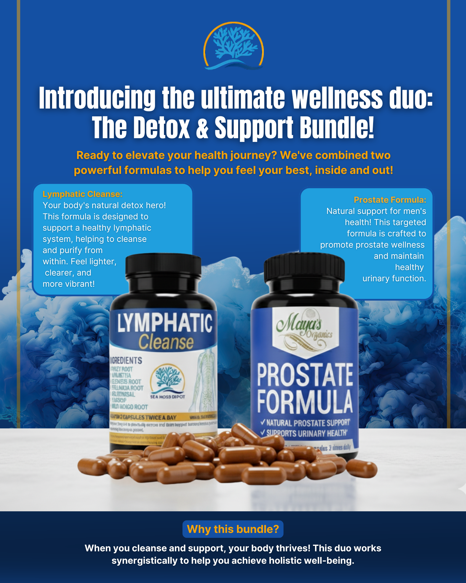 Men’s Total Flow Bundle™ - Lymphatic Cleanse + Prostate & Urinary Support Formula