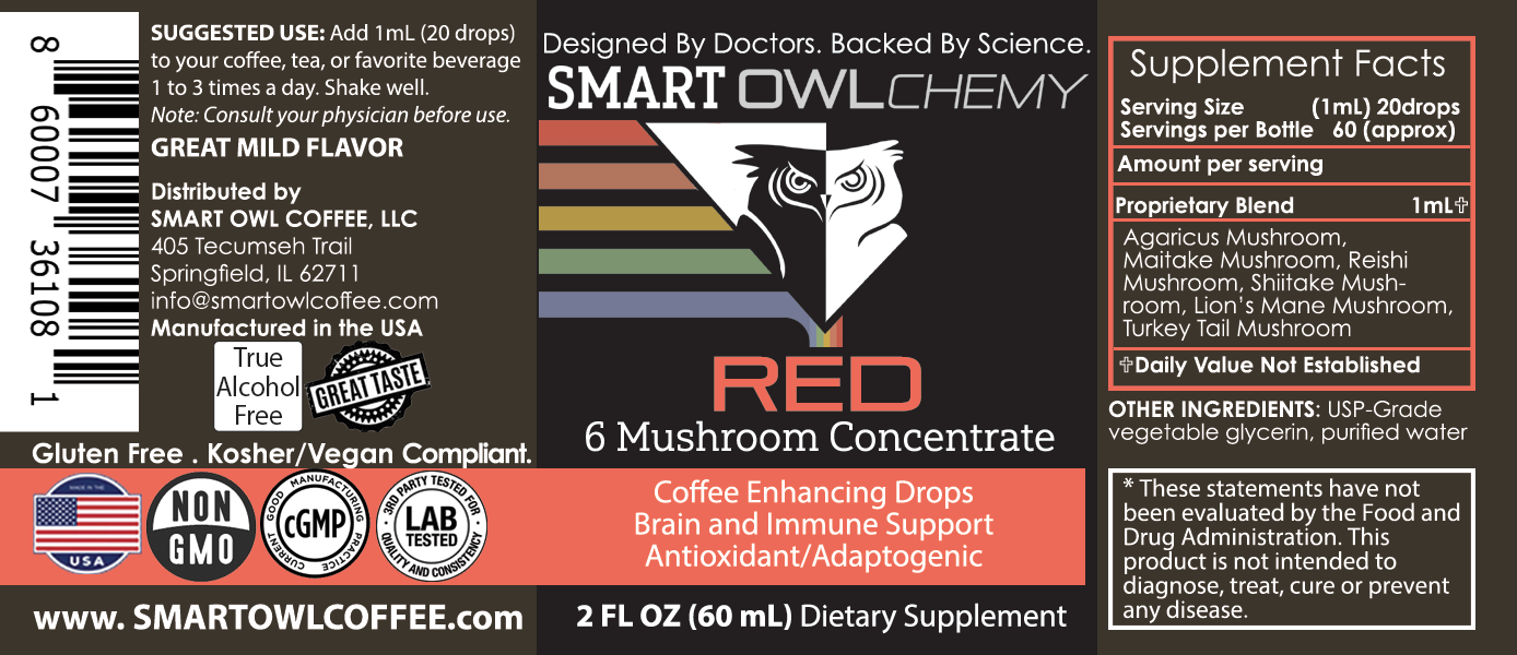RED DROPS Smart OWLchemy - 2oz Potent Mushroom Extract