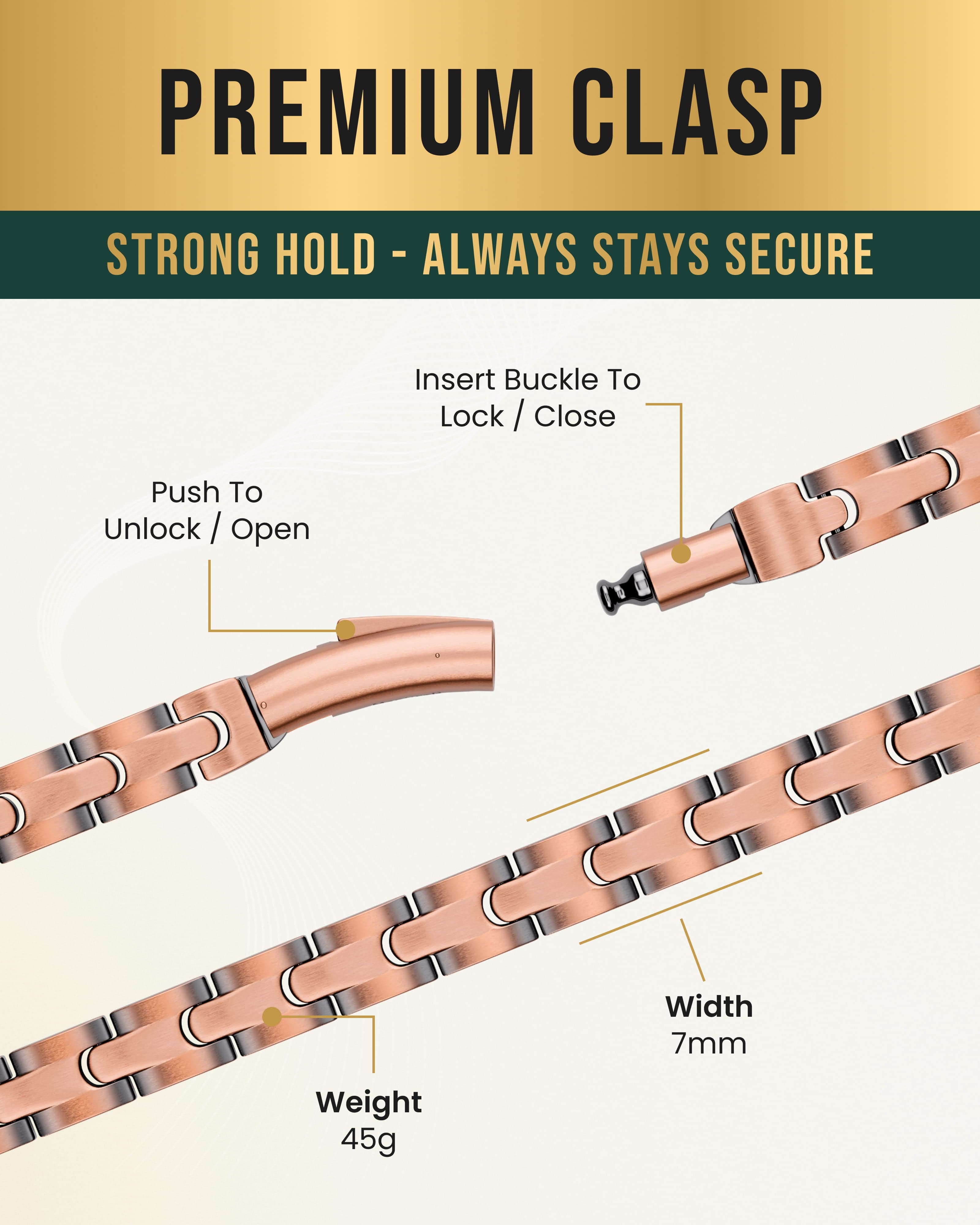 Powerful Copper Magnetic Therapy Necklace Classic Chain